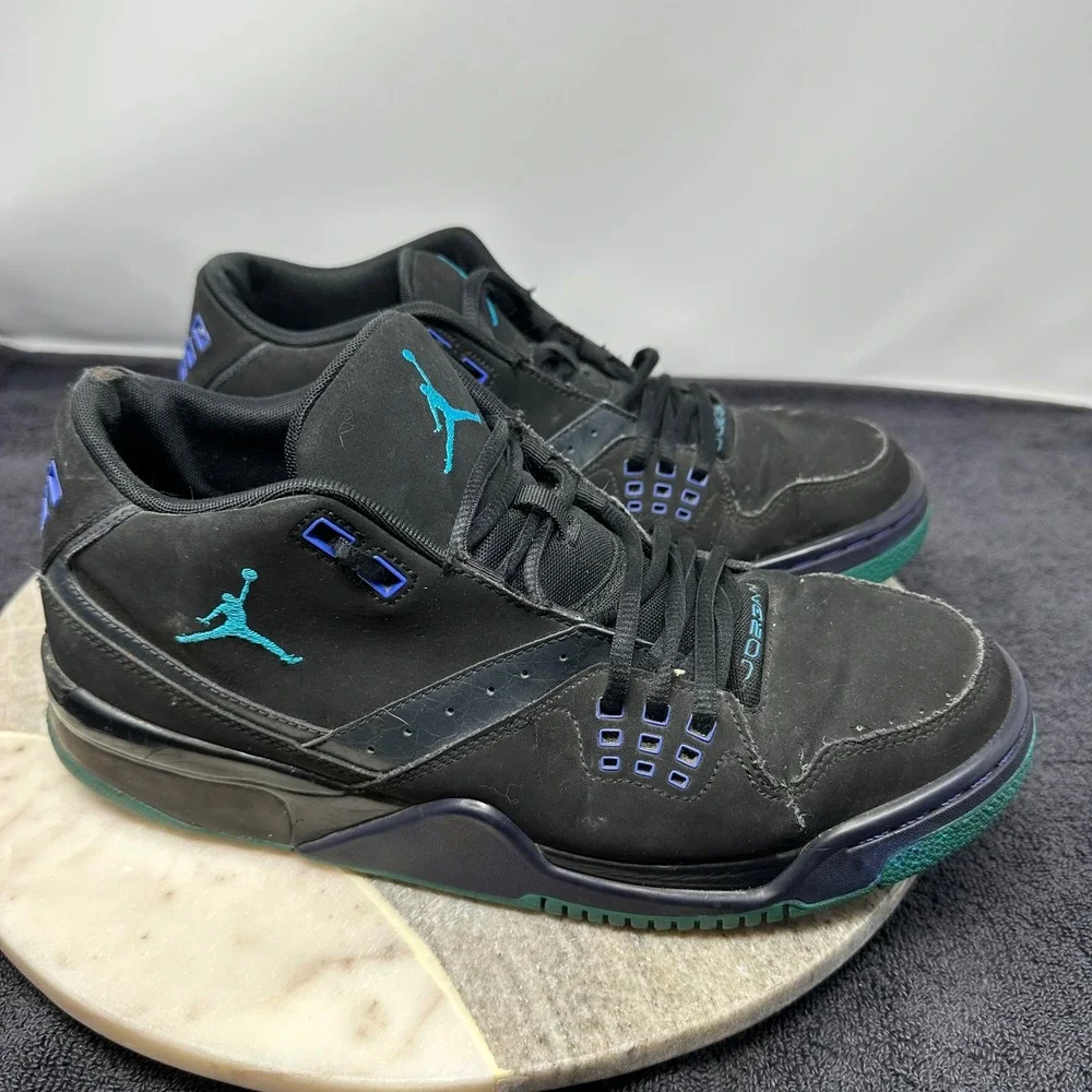 Jordan Flight 23 Mens Basketball Shoes Size 9.5 Black Teal Purple 317820-013